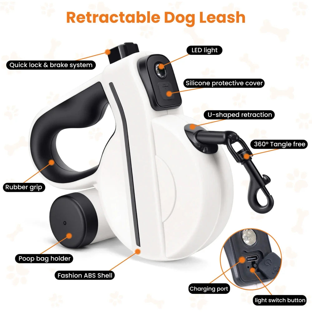 Retractable LED Dog Leash