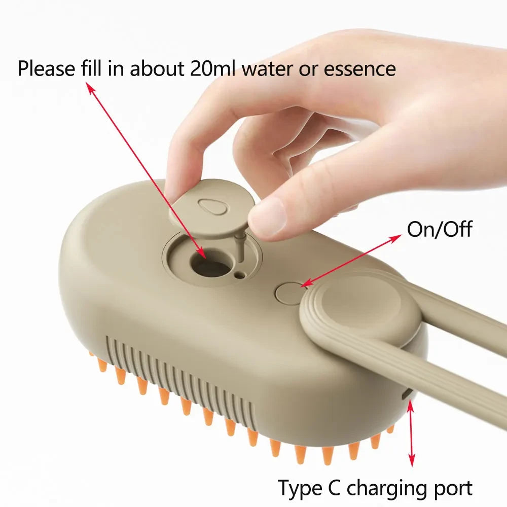 3-in-1 Steamy Pet Brush